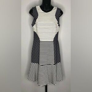 Navy and White Striped Shoshanna Dress with Zipper Shoshana Dress Size Medium
